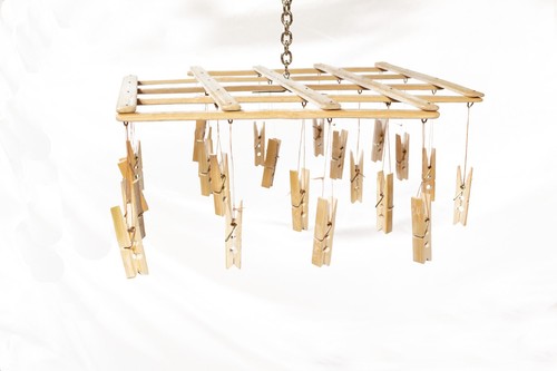 Bamboo laundry airer dryer - bamboo,