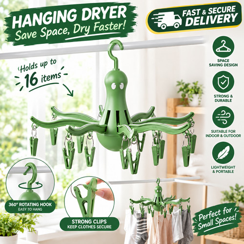 Hanging clothes dryer pegs - hanging, 16