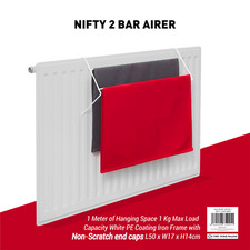 2 Bar Over Radiator Airer