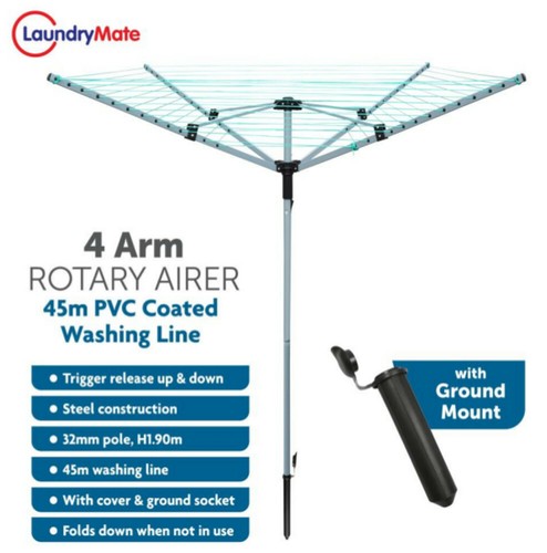 45m rotary airer - rotary, arm