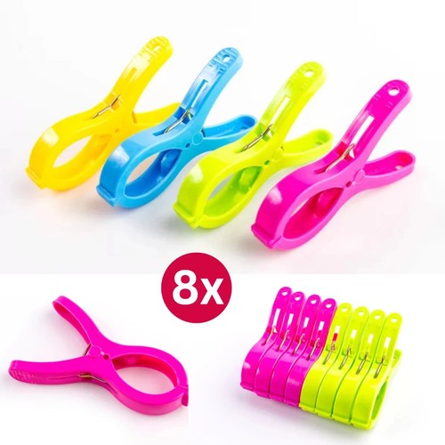 8pcs plastic towel - clips, pegs