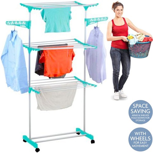 Foldable clothes airer tier - clothes,